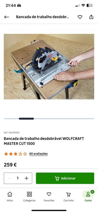 Bancada de trabalho desdobrável WOLFCRAFT