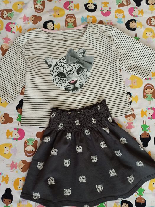 Zestaw dla dziewczynki 116 nowe  cekiny magiczne odwracalne H&M