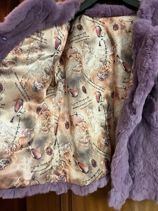 Casaco de coelho Lilas ( Novo com etiqueta de compra)