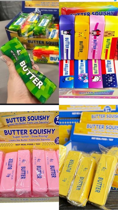 ‼️Сливочное масло сквиш 13см Butter minecraft  игрушка-антистресс кусок сливочного масла, баттер-сквиш‼️