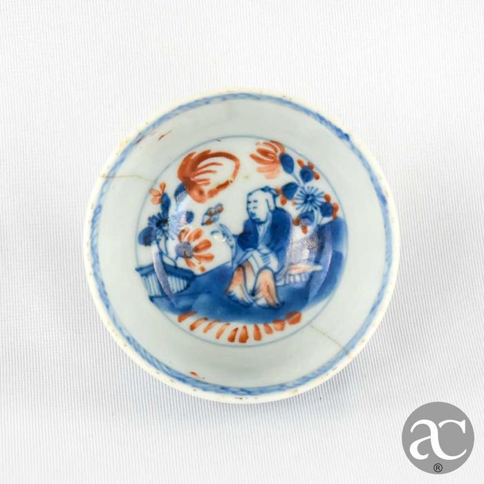 Taça e pires Porcelana China, Qianlong, Amsterdam Bont, Séc. XVIII