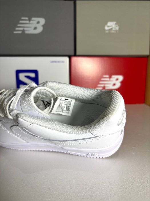 Кросівки Nike Air Force 1 білі  р.36-46, шкіра, унісекс,  В'єтнам,  люкс