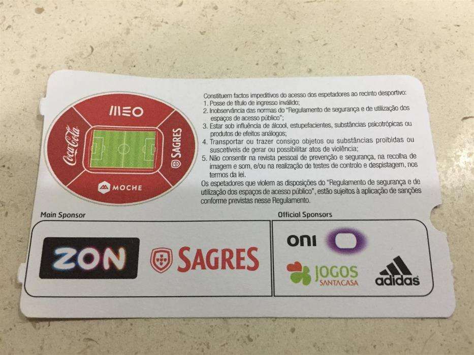 Bilhetes de Futebol - SL Benfica 2013/2014 (marcos da época)