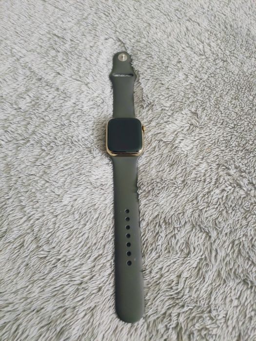 REZERWACJA zegarek Apple watch 9 gold 41mm, jak nowy, gwarancja - GPS,