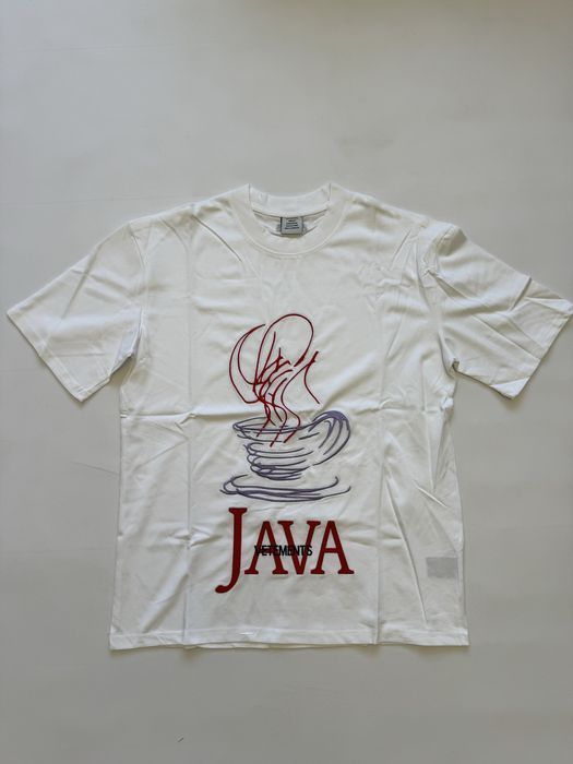 футболка Vetements Java 2024 M L  white 2024