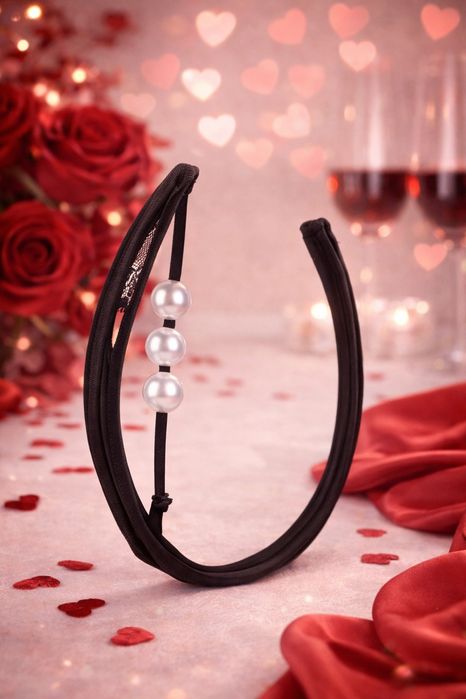 Еротичні стрінги з перлиною Valentine’s Day | Подарунок коханій