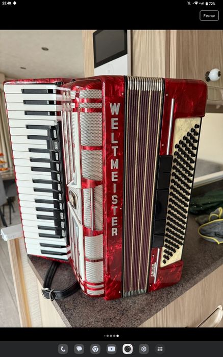 Acordeão Weltmeister 4voz completo