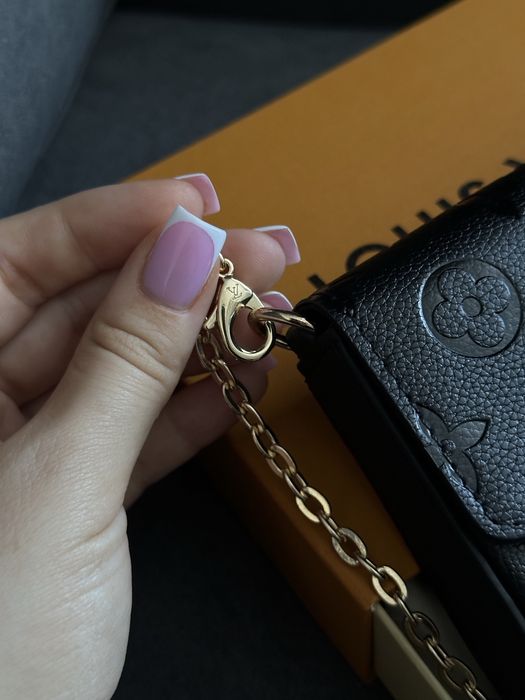 Сумка клатч шкіряна в стилі Louis Vuitton Pochette Felicie, луі вітон