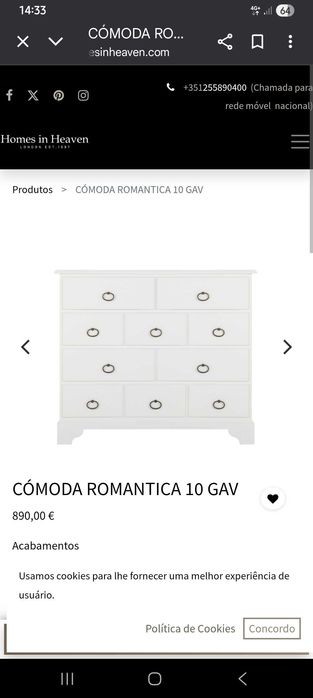 Cómoda Homes in Heaven cor marfim