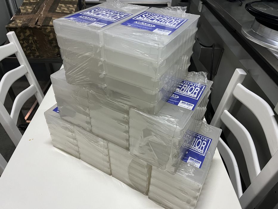 Caixas de plástico para arrumação novas conjunto de 45 caixas