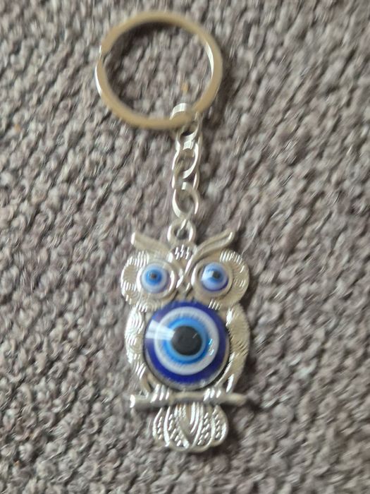Nowy brelok amulet Sowa niebieski oko proroka