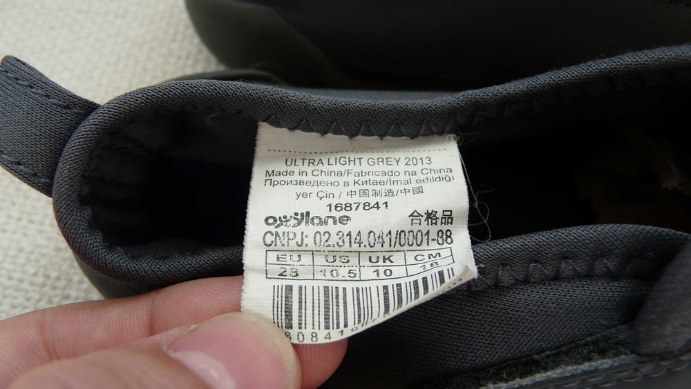 Kapcie szare Decathlon, na rzep, Rozmiar 28