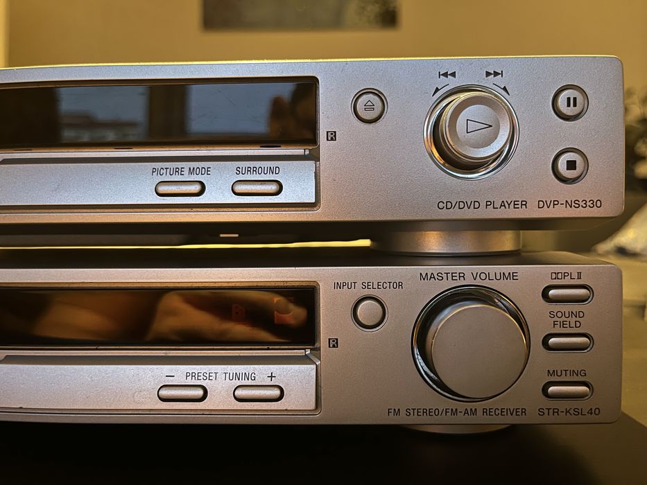 Receiver / Amplificador Sony STR-KSL40 e CD/DVD Player Sony DVP-NS330 (Design Slim – 5.1 Canais)