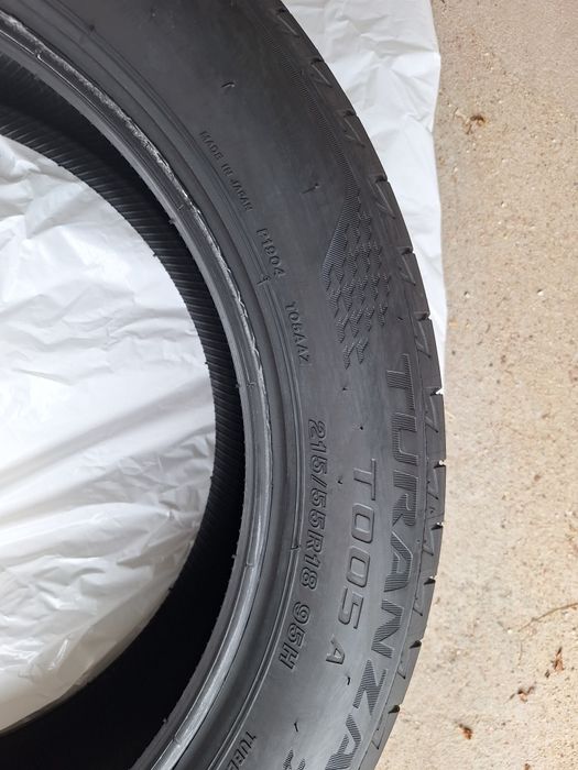 Opony (4 szt.) Bridgestone Turanza T005A 215/55 R18 95H (nowe, przebieg: 10 km)