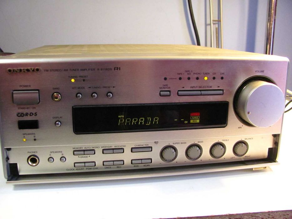 Mini wieża - amplituner stereo Onkyo R-811 RDS CD deck Phono audio in