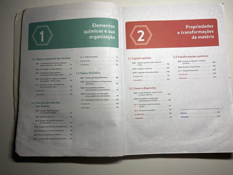 Manual Química 10.º Ano – Física e Química A | Texto Editora