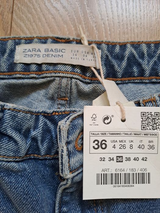 Jeansy Zara rozm. 36