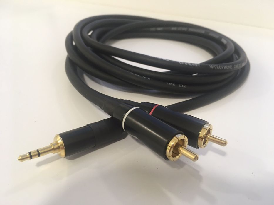 Инсертный аудио кабель 3,5/2RCA
