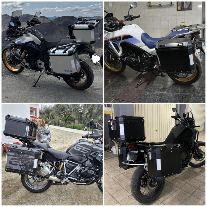 (Novo) Top Case 45L 65L e Malas Laterais Alumínio Mota Universal