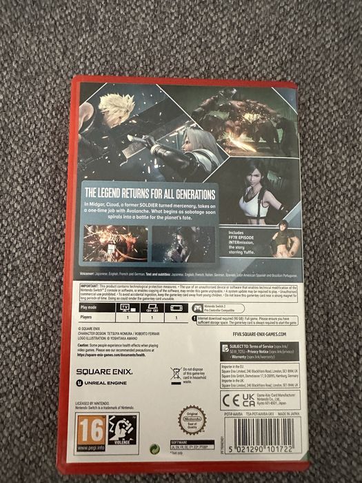 Final fantasy VII remake nintendo switch 2