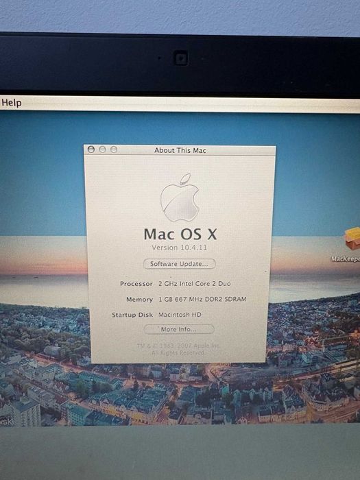 Apple Macbook Mac OS X retro black
