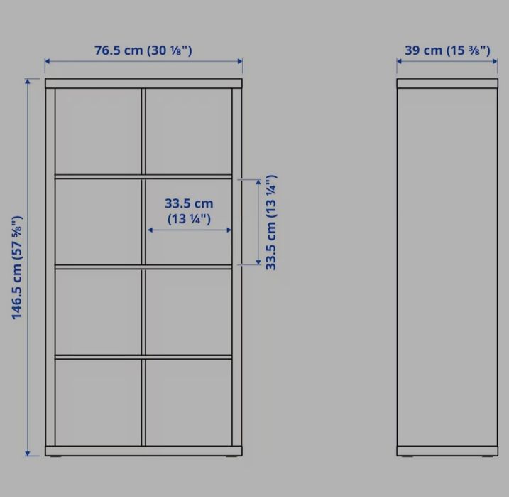 Estante kallax Ikea branca brilhante