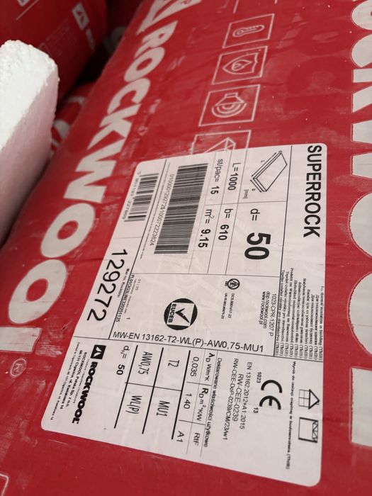 Wełna rockwool super 5cm 164m2
