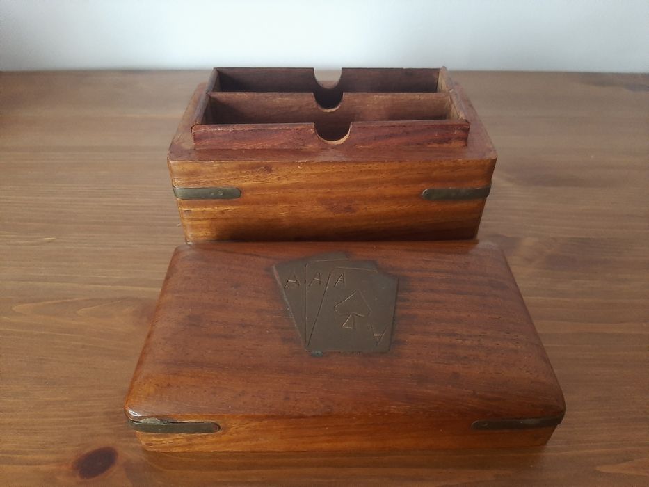 Naipes cartas tarot fournier gaudi caixa madeira baralhos mini baralho