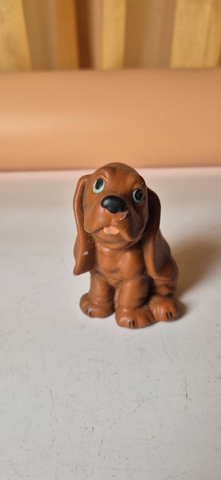 Dwie stare gumowe zabawki PRL komplet  pies i żaba (33