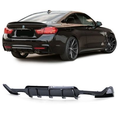 SPOILER DIFUSOR DE ESCAPE BMW SÉRIE 4 F32 F33 F36 M PERFORMANCE PRETO