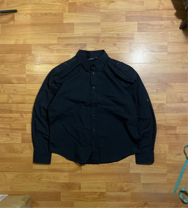 (M-L) Черная рубашка чорна сорочка hugo boss