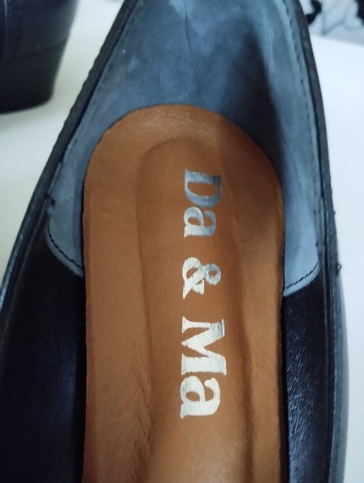 półbuty damskie Da&Ma, skóra