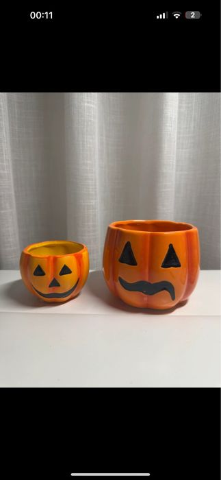 Porta velas abobora Haloween