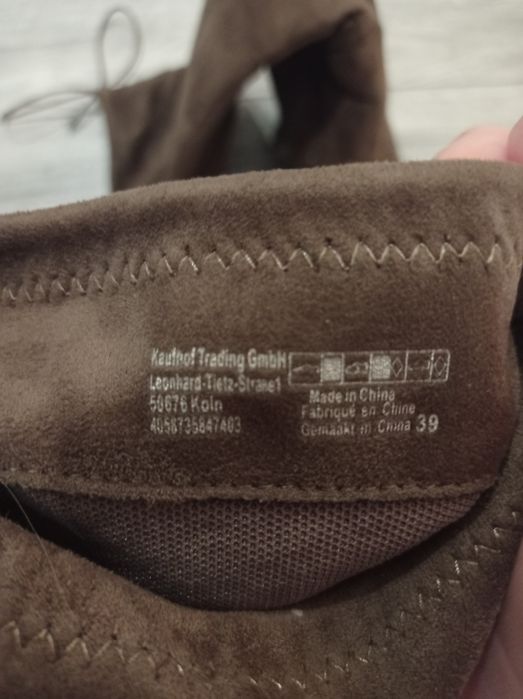 Жіночі довгі чоботи,замшеві ботфорди, кориневі, 39 р.