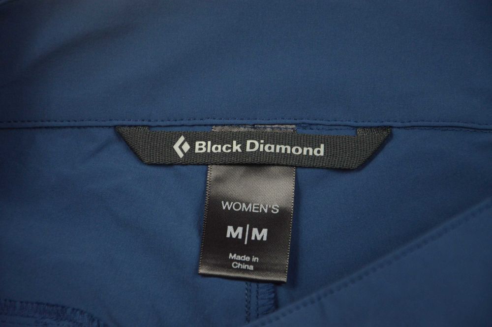 Black Diamond damskie spodenki trekkingowe softshell z paskiem - M