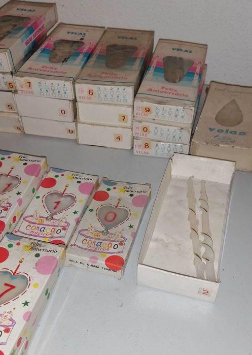 Velas de aniversário, vários números, lote todo por 5€