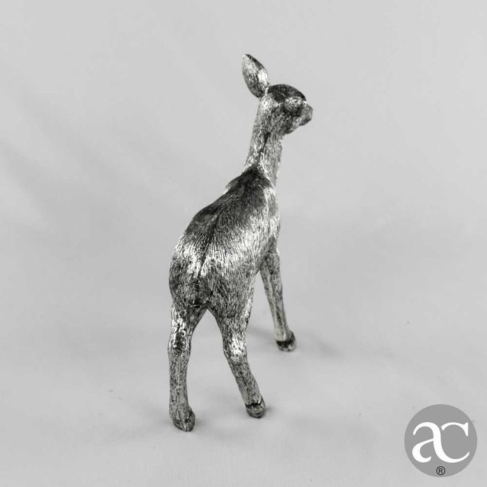 Figura de Corça em massa com banho de prata