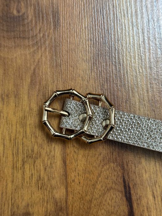 Pasek wąski świecący paseczek belt River Island rozmiar XS 70 cm