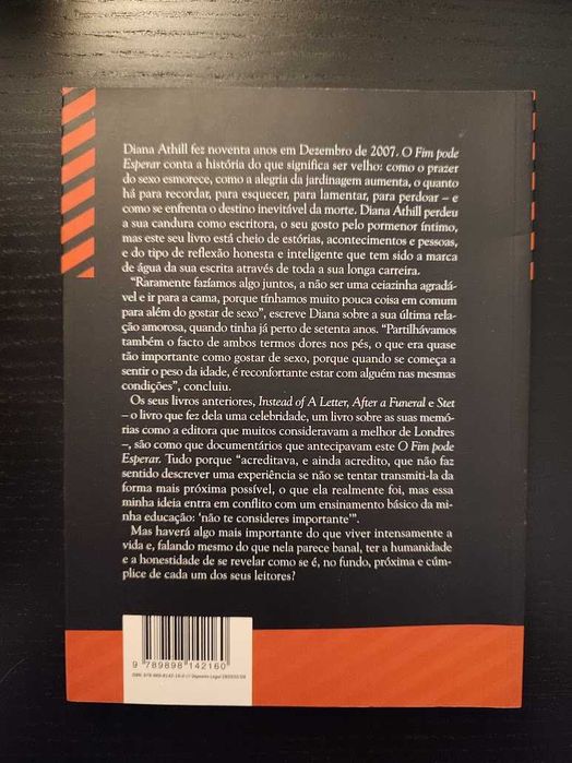 (Env. Incluído) O Fim Pode Esperar de Diana Athill
