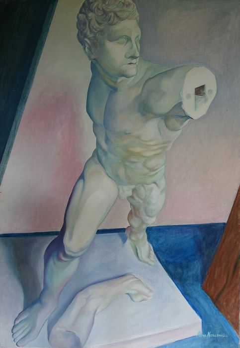 Obraz olejny na płótnie - Szermierz Borghese 100x70 cm, Maria Naruszewicz 2025