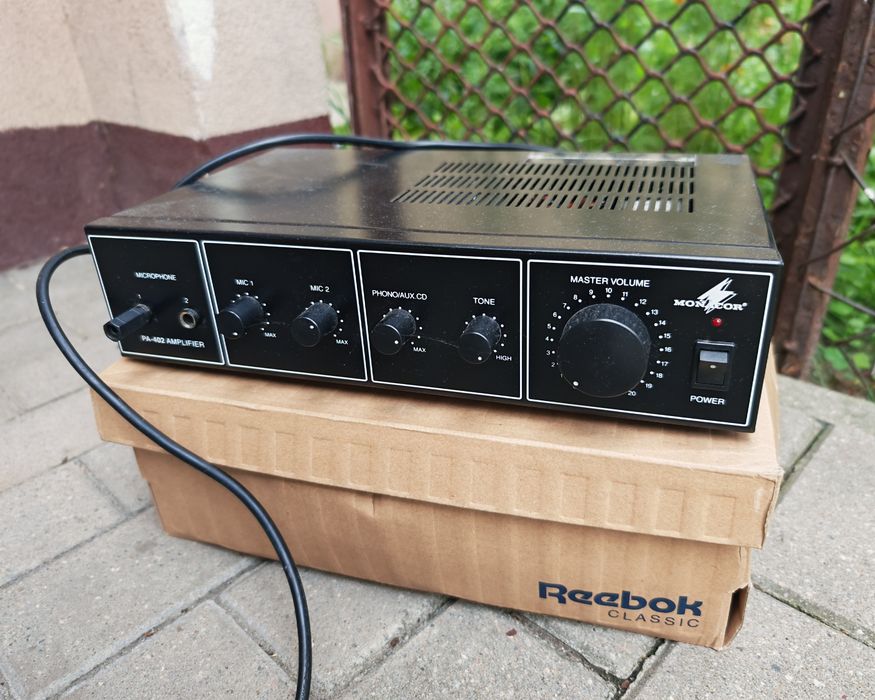 Wzmacniacz radiowęzłowy PA Monacor PA-402 | 100V / 4-8 Ohm | 100% Sprawny