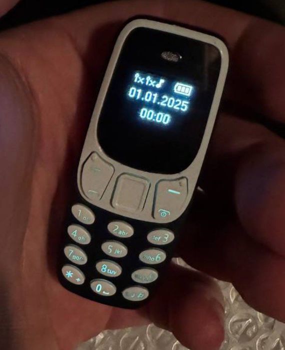 Міні телефон 2 sim 0000  (У НАЯВНОСТІ) синій  2G НОВИЙ Швидка відпра