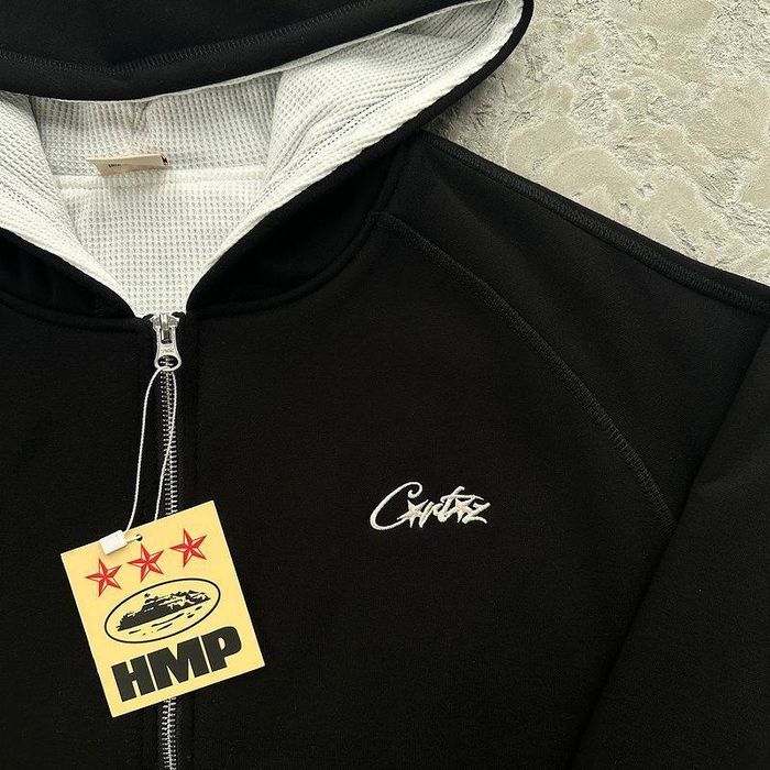 [БЕЗ ПЕРЕДПЛАТ] Зіпка Corteiz HMP Grey/Black / кофта кортез фліс