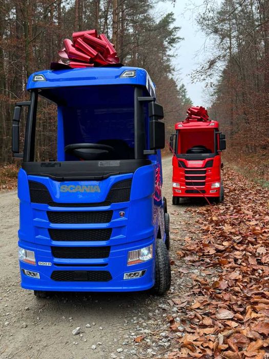 TIR dla dzieci SCANIA 4x4 na akumulator + PILOT MP3 ciężarówka