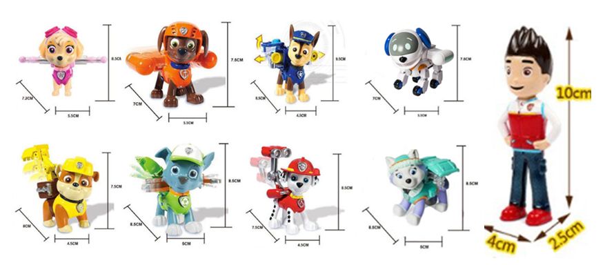 Conjunto de 6-11 Figuras Básicas Originais Patrulha Pata / PAW Patrol
