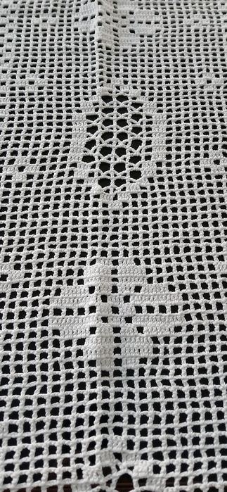 Toalha retangular de crochet