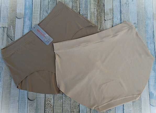 Ania Lu Lo/ 2 szt./ majtki bezszwowe 3XL laserowo cięte  beżowe kawowe