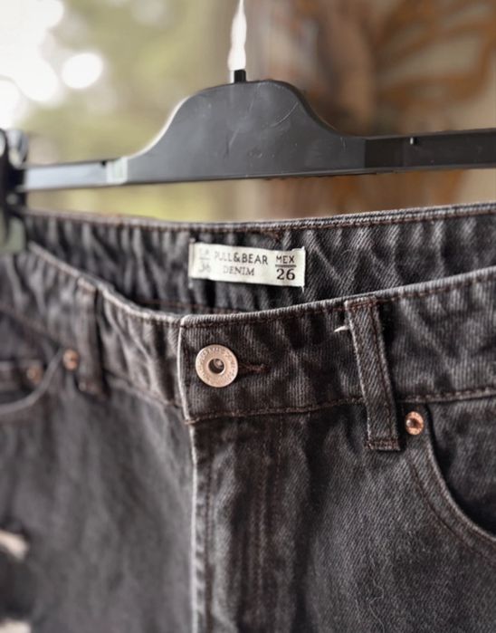 Spodenki krotkie pull&bear punk goth alt 36 S 34 XS