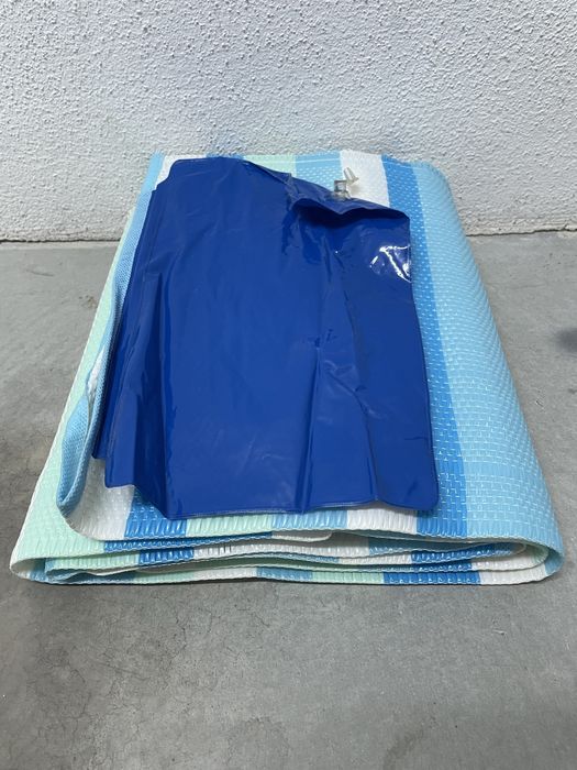 Tapete / resguardo campismo e pesca com almofada