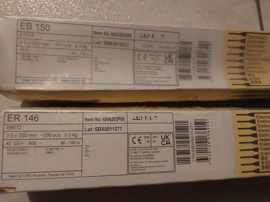 Elektrody spawalnicze ER / EB / Kwasiak  /3,25/ 2,5